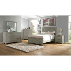 Arya Rustic Gray Bedroom Set Assorted Sizes Sam S Club