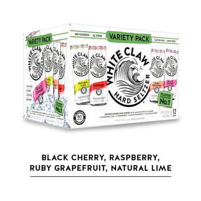 White Claw Hard Seltzer, Variety Pack No. 1, 12 Pack, 12 fl oz Cans