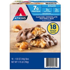 Atkins Caramel Chocolate Nut Roll Snack Bar (18 ct.)