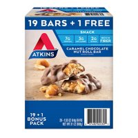 Atkins Snack Bar Caramel Chocolate Nut Roll Keto Friendly 20 ct Deals