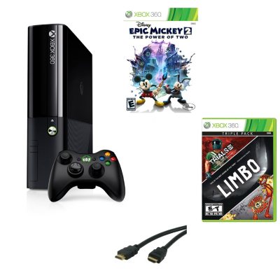 Xbox 360 4 Gb E System with Disney Epic Mickey & Xbox Live 3 Pack - Sam's  Club