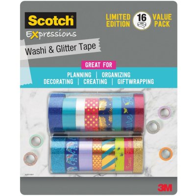 Scotch Expressions Tapes Club Pack, Decorative Washi Tape Collection