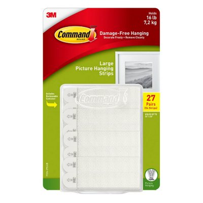 Command Large Picture Hanging Strips, 27 Pairs/Pack - Sam's Club
