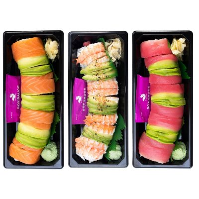 FujiSan Dragon Sushi Roll, Choice of Fish (10 pieces) - Sam's Club