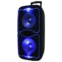 Supersonic 2 x 12" Portable Bluetooth Party Speaker with LED Lights 