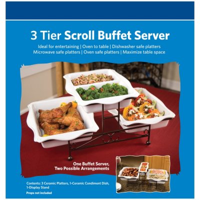 3 Tier Scroll Buffet Server Sam's Club