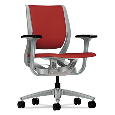 HON Purpose Upholstered Flexing Task Chair, Poppy/Platinum - Sam's Club