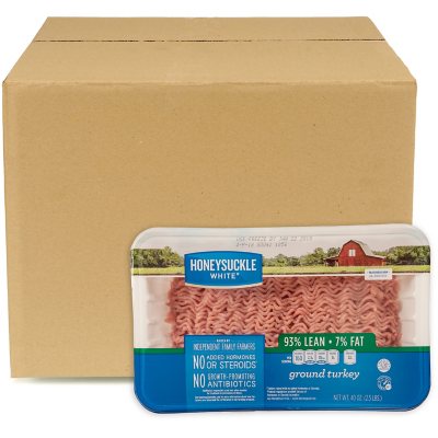 White Honeysuckle Lean Ground Turkey, Bulk Wholesale Case (30 lbs