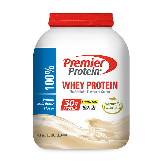 Premier Protein Whey Powder, Vanilla Milkshake (3.0 lbs.)
