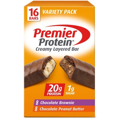 protein premier bar 20g variety brownie oz ct pack chocolate peanut butter ea sam club samsclub