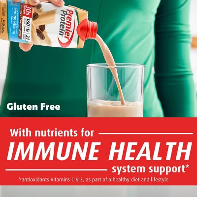  Premier Protein Shake, Café Latte Liquid, 30g Protein, 1g  Sugar, 24 Vitamins & Minerals, Nutrients to Support Immune Health, gluten  free, 11.5 fl oz Bottle, 12 Pack : Grocery & Gourmet Food