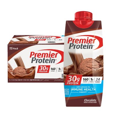 Premier Protein High Protein Shake Chocolate 11 Fl Oz 15 Pk Sam S Club