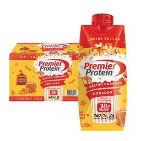 Premier Protein High Protein Shake, Salted Caramel Popcorn 11 fl. oz., 15 pk.