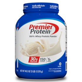 Premier Protein 30g High Protein Powder, Vanilla Milkshake, 3 lbs.