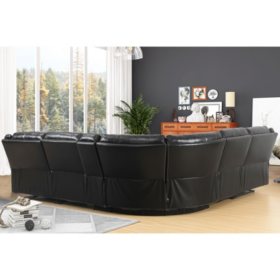 Stanford 6 Piece Sectional Sofa Black Sam S Club