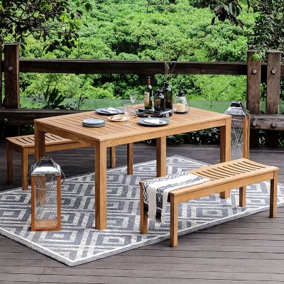 Cambridge Casual Sonoma Teak Outdoor Dining Patio Set 3pc Sam s Club