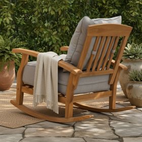 Sonoma Teak Deep Seating Rocker With Cushion Various Colors Sam S Club