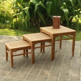 Cambridge Casual Madison Teak 3-Piece Table Set