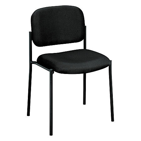 basyx by HON VL606 Stacking Armless Guest Chair, Black 