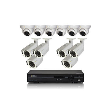 Q-See 16 Channel High Definition Security System with 2TB HDD, 6 720p Bullet Cameras, 6 720p Dome Cameras, 80′ Night Vision