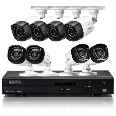 Q-See 16 Channel High Definition Security System with 1TB Hard Drive, 8  720p Bullet Cameras and 80' Night Vision - Sam's Club