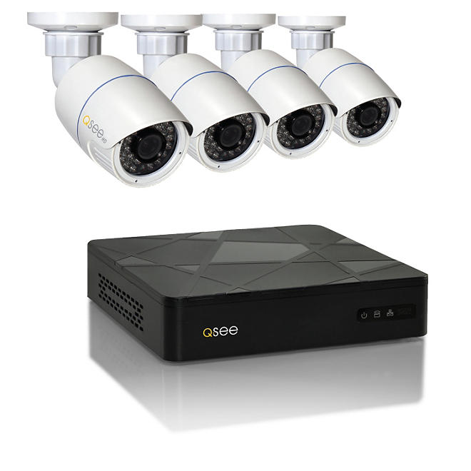 Q-See 4-Channel 3MP HD IP NVR Security System with 2TB Hard Drive, 4 3MP Weatherproof Cameras with 100' Night Vision