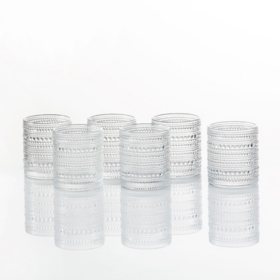 Fortessa Jupiter Collection Double Old Fashioned Cocktail Glass, Set of 8, Clear