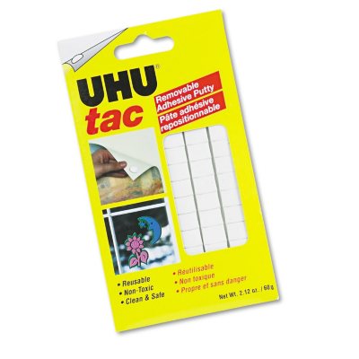 Uhu Tac Adhesive Putty, Removable/Reusable, Nontoxic, 2.12 oz, 80 pieces  per Pack - Sam's Club