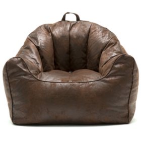 Big Joe Large Hug Bean Bag Chair Cement And Espresso Sam S Club