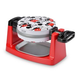 Mickey Mouse Rotating Bubble Waffle Maker, Single Flip Waffle Iron		