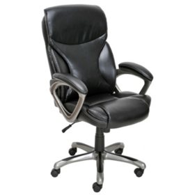 True Innovations Bonded Leather Manager Chair Black Sam S Club