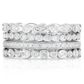 0.90 CT. T.W. Diamond Stackable Ring in 14K Gold