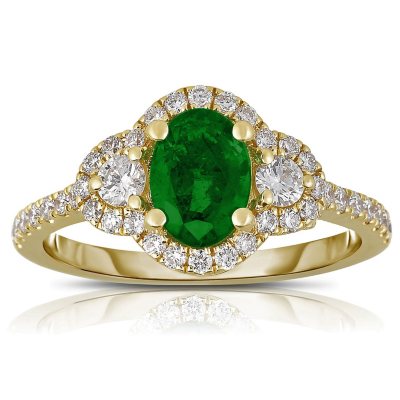 Sam's club emerald on sale cut engagement ring