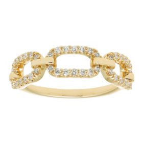 0.33 CT. T.W. Diamond Link Ring in 14K Yellow Gold