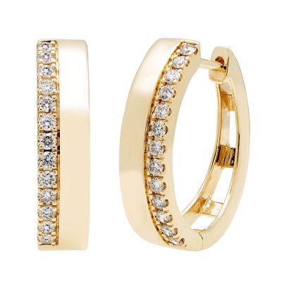 0.50 CT. T.W. Diamond Huggie Earrings in 14K Gold - Sam's Club