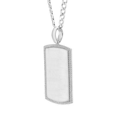 Sterling Silver Dog Tag Charm
