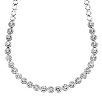 White sapphire tennis on sale chain