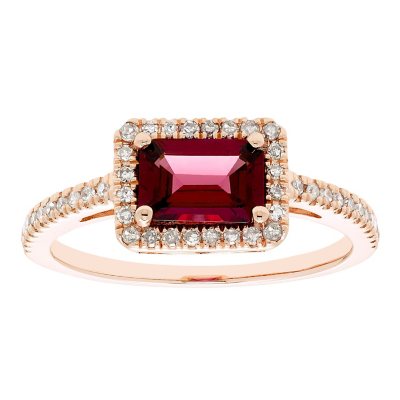 Morganite and Diamond Accent Cocktail Ring in 14K Rose Gold - Sam's Club