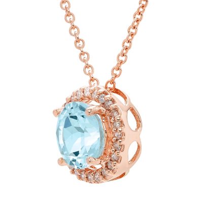 Pale Blue Round Crystal Necklace  Shop at TieMart – TieMart, Inc.