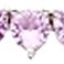 Lab Created Pink Sapphire, variant on Round Cut Lab Created Tennis Necklace in Sterling Silver