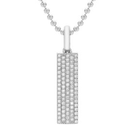 0.25 CT. T.W. Diamond Bar Pendant in Sterling Silver