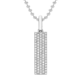 0.25 CT. T.W. Diamond Bar  Pendant in Sterling Silver