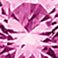 Lab Created Pink Sapphire, variant on Lab Created Round Cut Sapphire Necklace in Sterling Silver