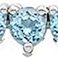 Blue Topaz, variant on Round Cut Lab Created Tennis Necklace in Sterling Silver