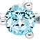 Blue Topaz, variant on Lab Created Round Cut Gemstone Tennis Bracelet in Sterling Silver