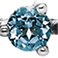 London Blue, variant on Lab Created Round Cut Gemstone Tennis Bracelet in Sterling Silver