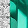 Emerald, variant on Lab Created Emerald Cut Gemstone and Diamond Ring in Sterling Silver