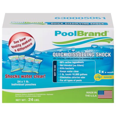 Poolbrand Quick Dissolving Shock - 1 Lb. - 24 Ct. - Sam's Club