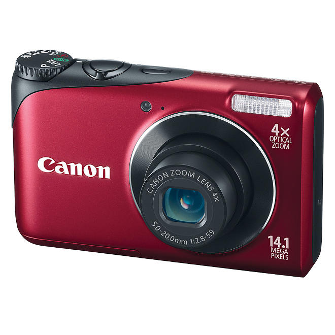 Canon A2200 14.1MP Digital Camera - Red