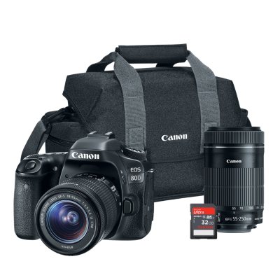 Canon EOS 80D DSLR Camera 2 Lens Bundle - Sam's Club